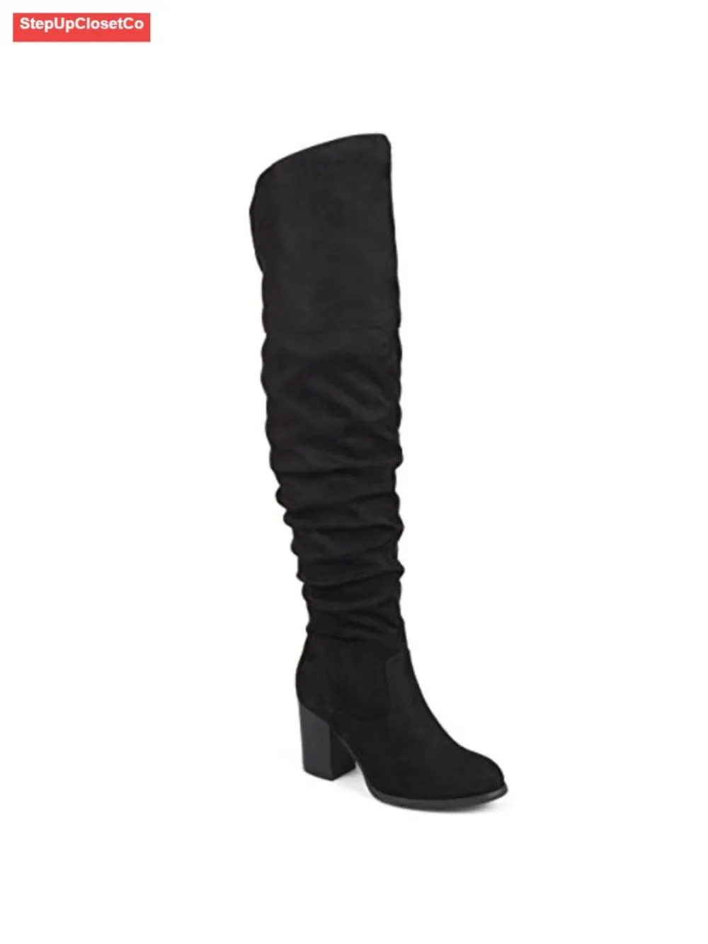 Journee Collection Kaison Women's Faux Suede Over the Knee Combat Boots